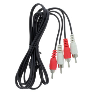 Q-link tulp kabel 2 rca-male - 2 rca-male 1.5 m rood-wit