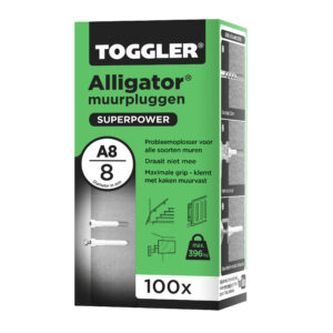 Toggler Alligator muurplug A8 Ø 8mm