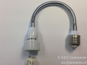 LAMPHOUDER FITTINGE27 NAAR GU10 FLEXARM 30 CM