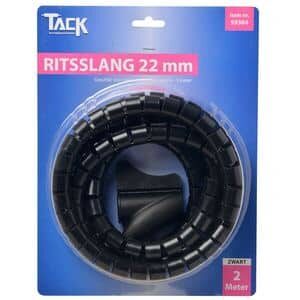 RITSSLANG 22MM 2METER ZWART ZWARTTACK