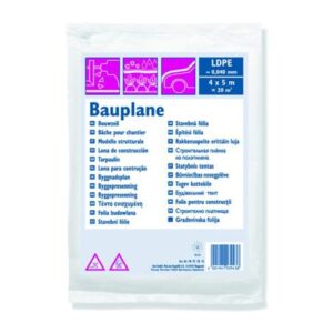 BOUWFOLIE LDPE 0,040MM 4X5M TRANSPARANT